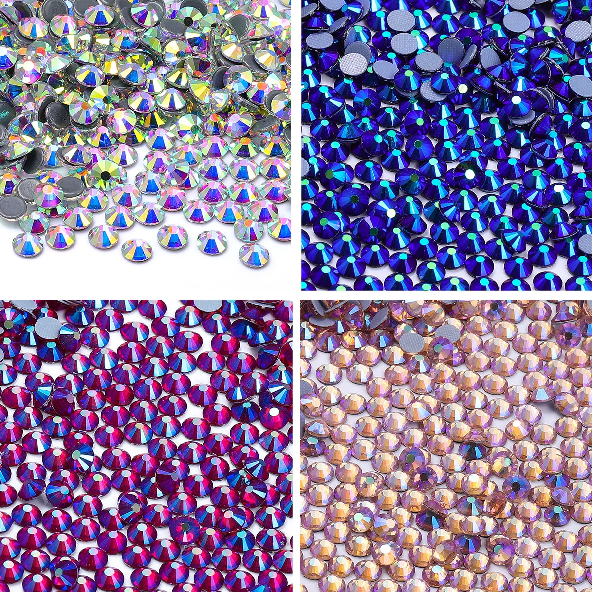 

Hot Fix Strass Glass Rhinestones For Needlework Fabric Clothes Decoration DIY Plated Shiny Rhinestone Wedding Accessories