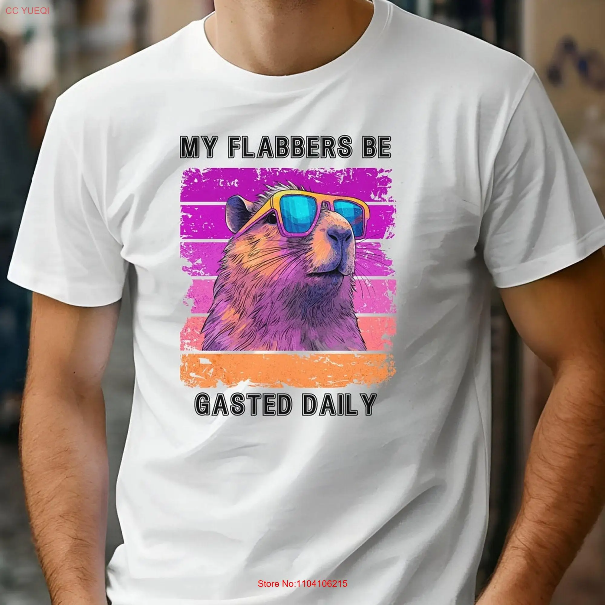 Camisa divertida flabbergasted capybaras, hamster play on words T witty humorous saying, manga larga o corta