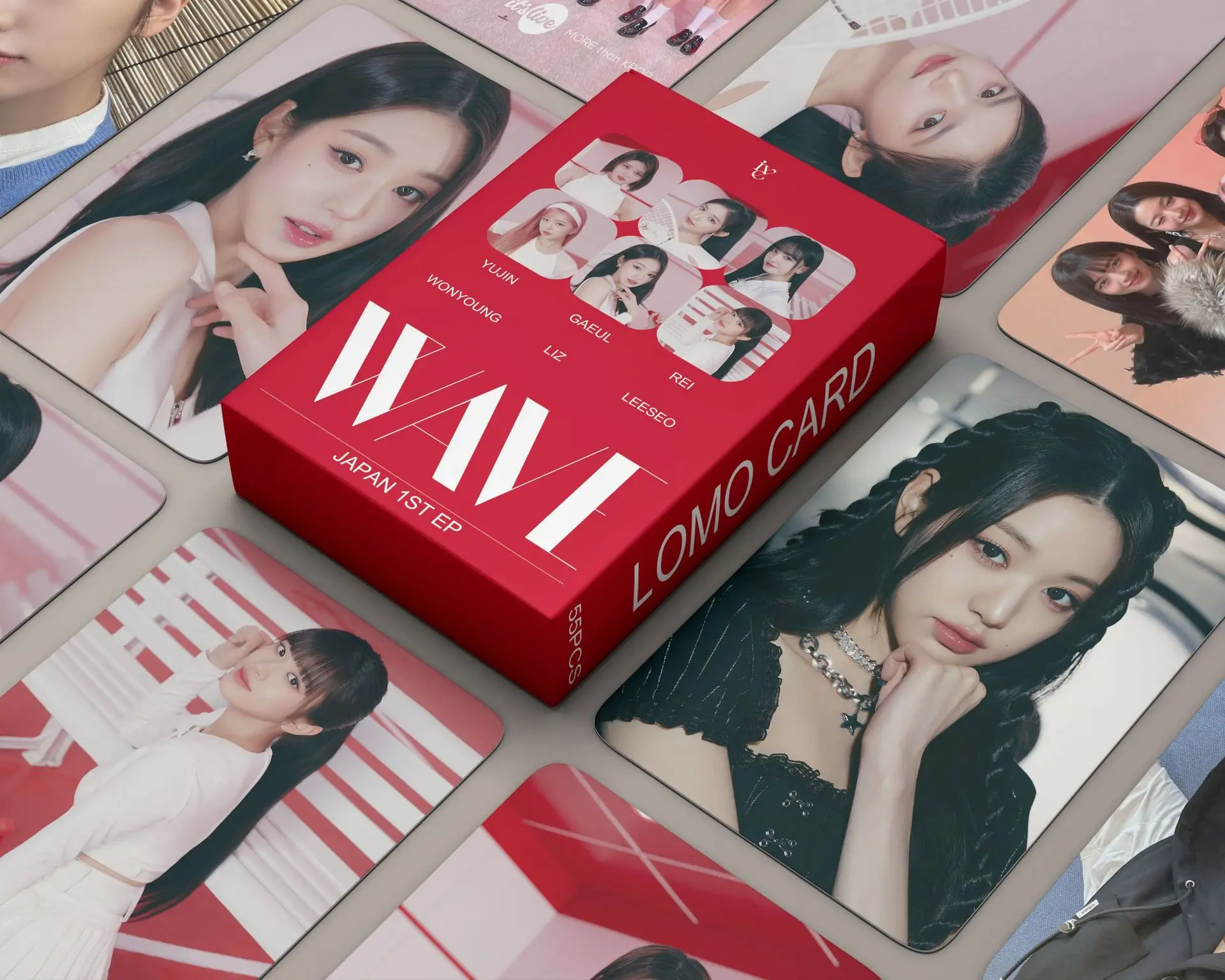 55Pcs/Set Kpop Idol IVE Lomo Cards Photocards New Album I'VE MINE HD Print Card Poster Sticker Girl Group Fans Gifts Collection