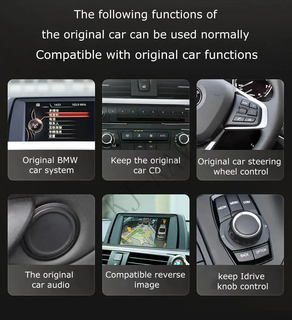 8.8 Inch Android 14 Screen ID8 For BMW F30 F20 F31 F22 F21 F32 F33 F36 EVO System Car Carplay Monitor Multimedia Speacker Player