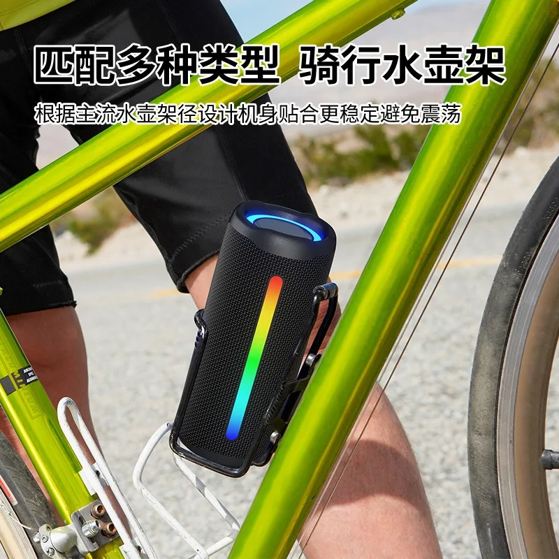 New Wireless Bluetooth Speaker Outdoor Waterproof Portable Overweight Subwoofer with RGB Lamp Cylindrical Stereo