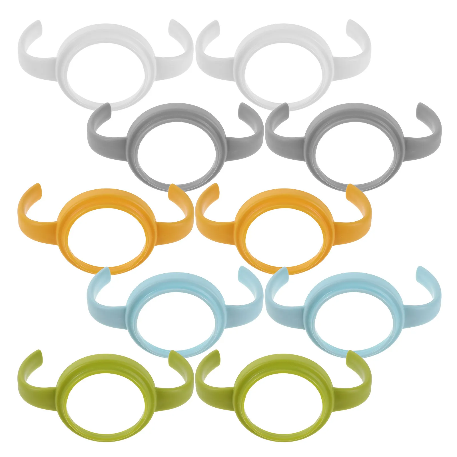 

10Pcs Plastic Baby Bottle Handles for Wide Neck Glass Bottles Toddler Sippy Cup Grip Ergonomic Comfortable Hand-Eye Coordination