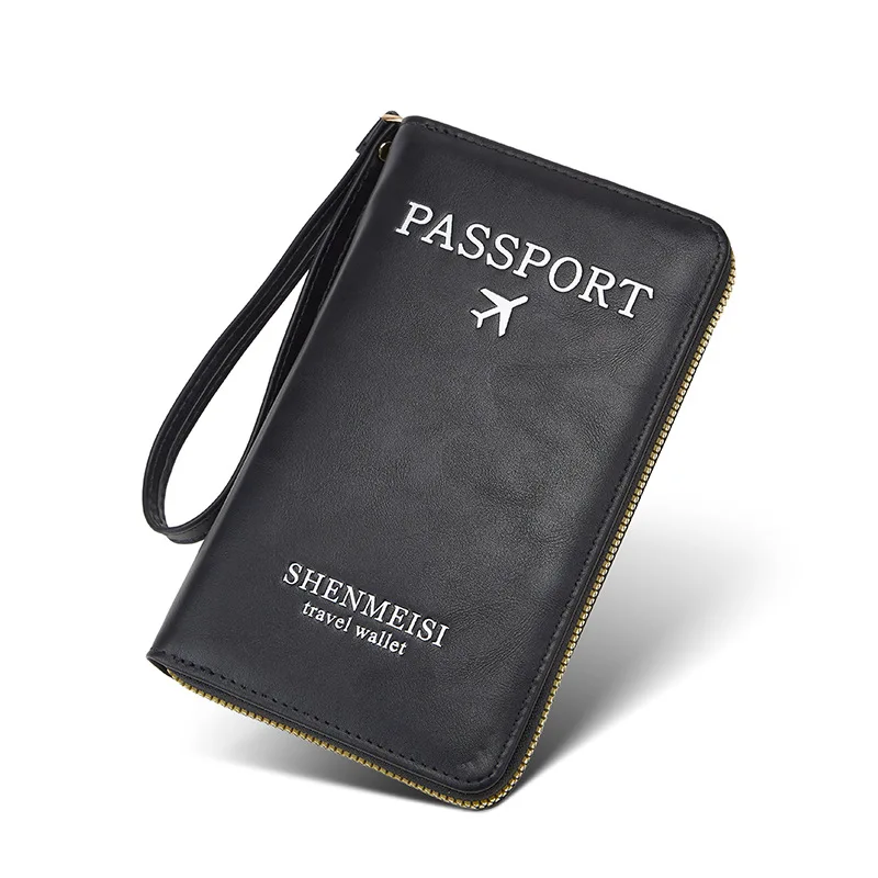 Long Passport Holder, Ticket Organizer, Document Bag, Multifunctional Travel Zipper Passport Bag, Anti-Theft Protection