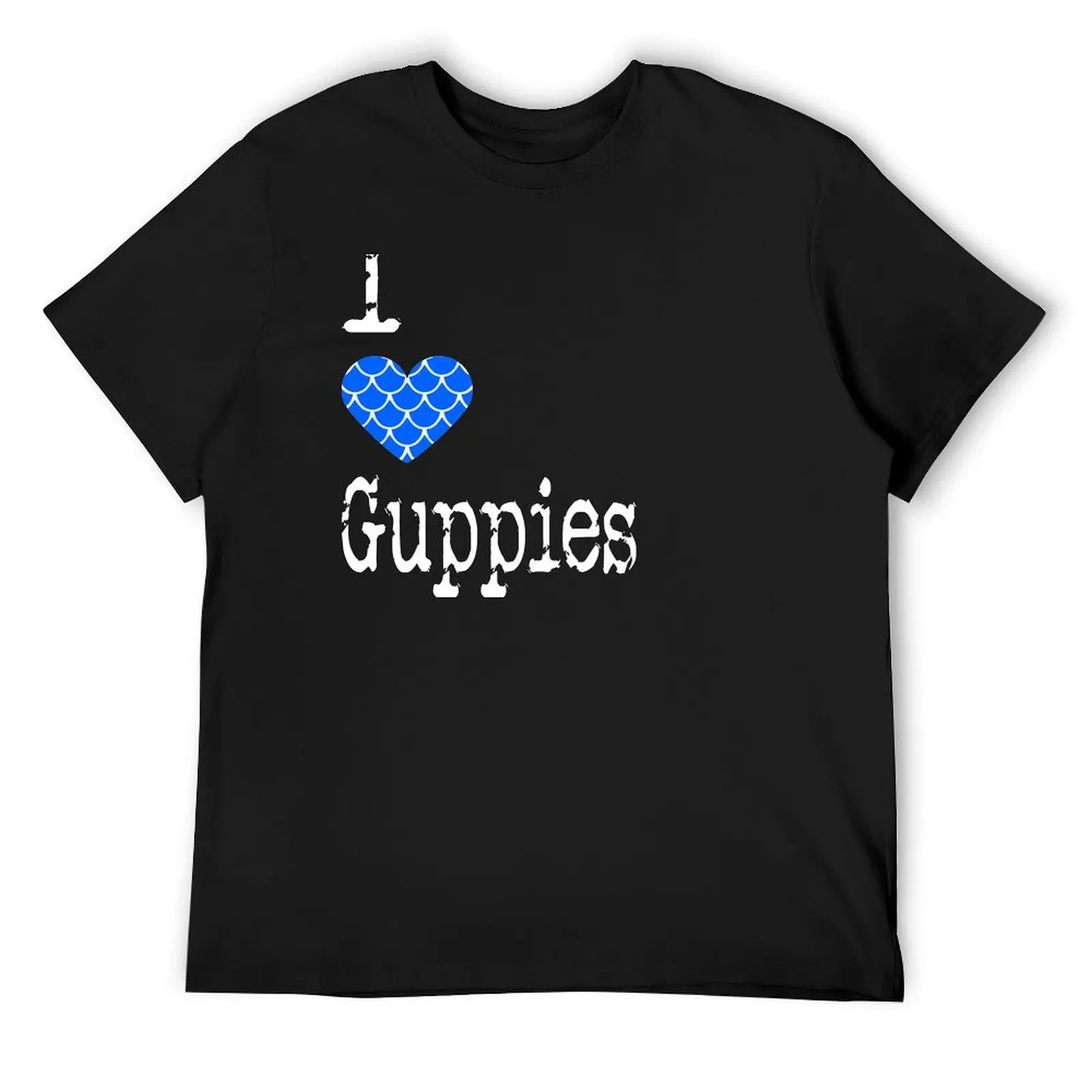 Я Сердце Гуппи |   Love Guppies-футболка Poecilia Reticulata, винтажная одежда, рубашка Croswit, мужские футболки, персонализированная мужская футболка