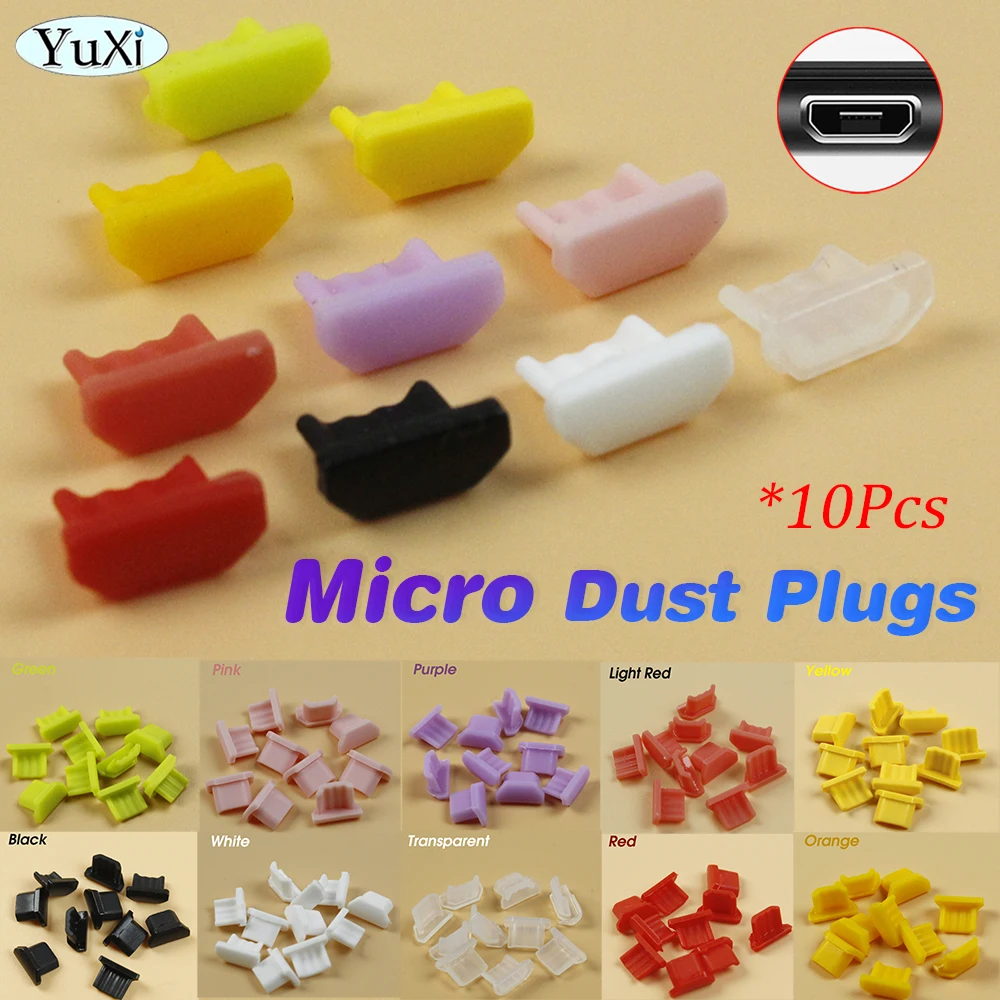 

10Pcs Silicone Dust Plug Micro USB Android Universal Charging Port Dust Plug Protector Cover For Xiaomi Samsung Dustproof Cap