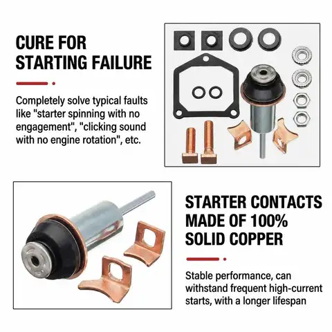 Repair Tool Kit for Toyota Starter Solenoid Movable Iron Core (Plunger) 028000-3601 / 028000-3600 Multi-Purpose Compatible