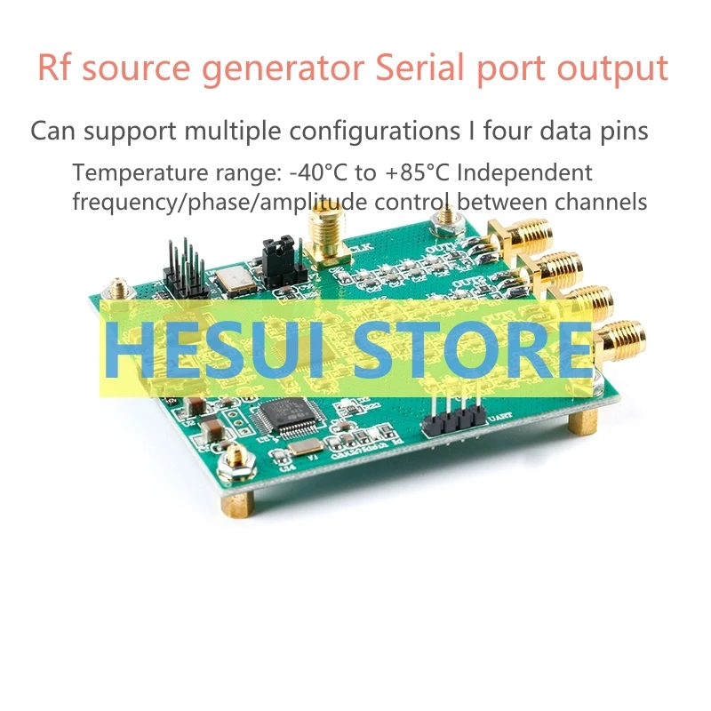 

AD9959 four-channel DDS module RF signal source generator AT command serial port output sweep frequency AM