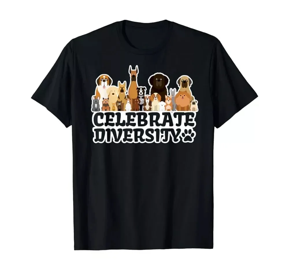 Celebrate Diversity | Funny Cute Dog Lovers & Walkers Gift T-Shirt