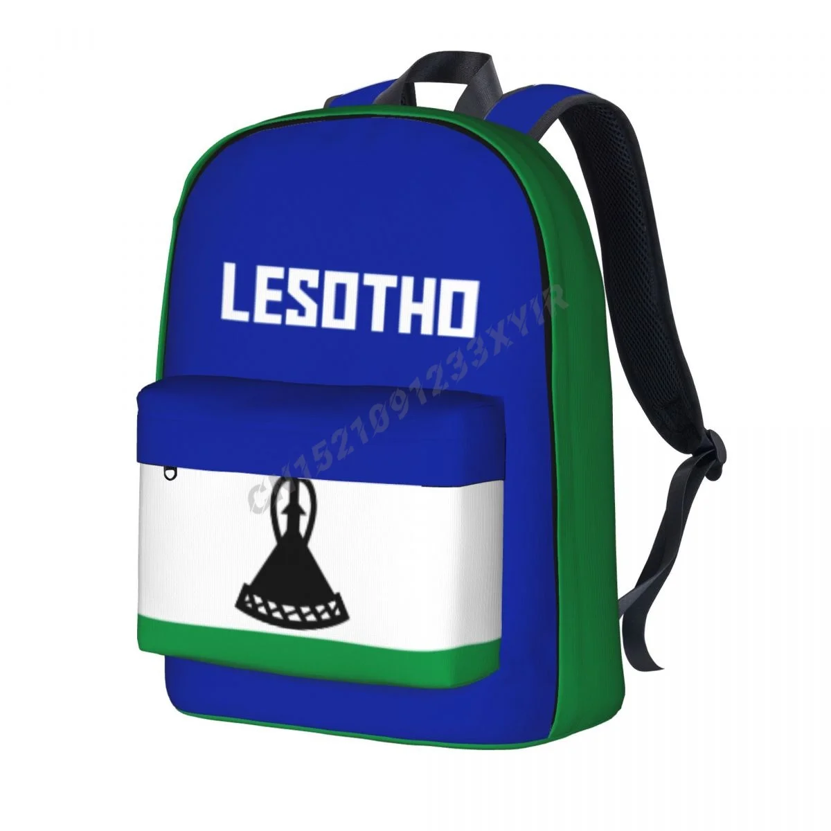 Unisex Backpack Lesotho Flag Stitch Schoolbag Messenger Bag Case Laptop Travel Bag Mochila Gift