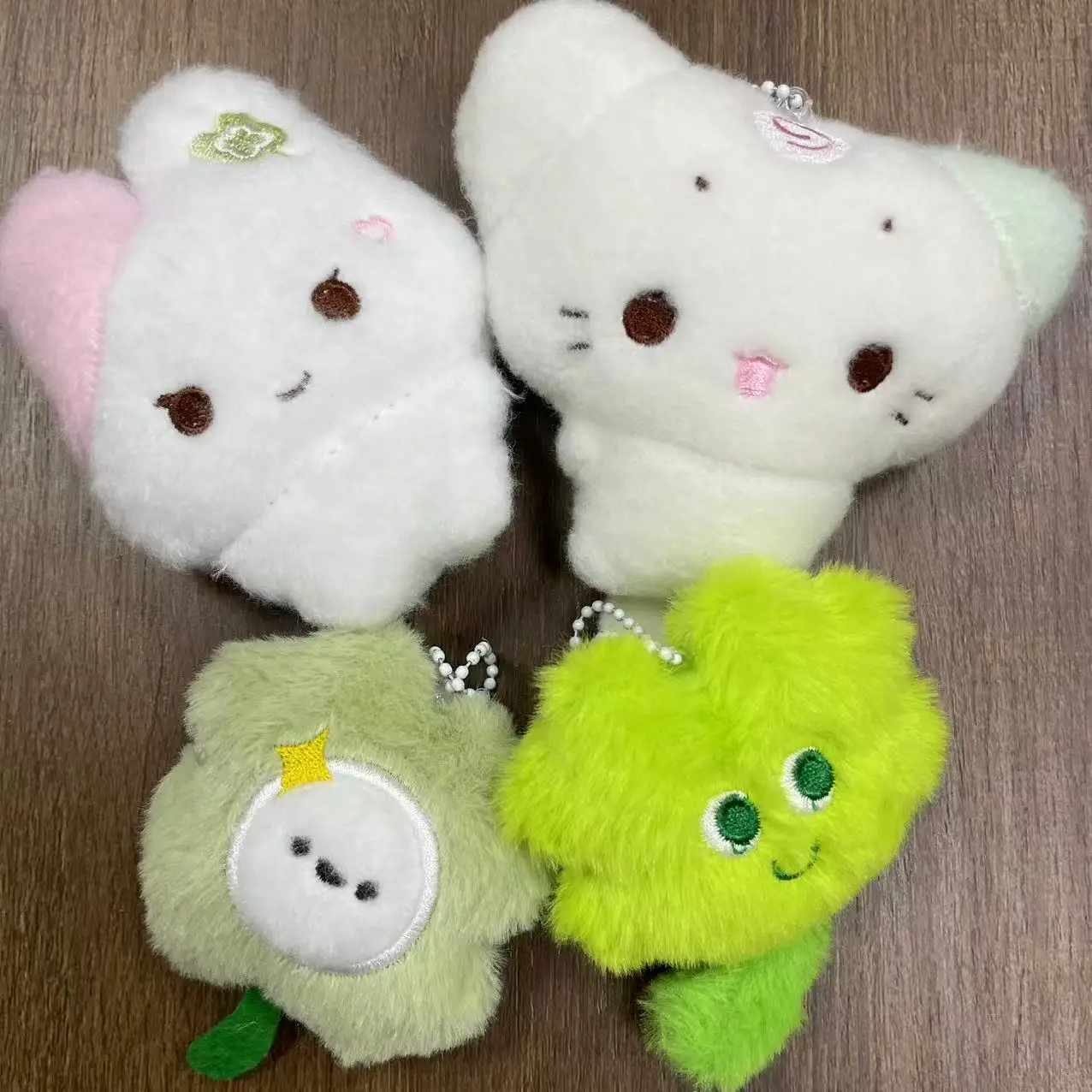 

new Cute Fish Cake Kitten Lucky Rabbit Lucky Grass Plush Doll Soft Doll Bag Pendant Girl Gift Cotton Doll