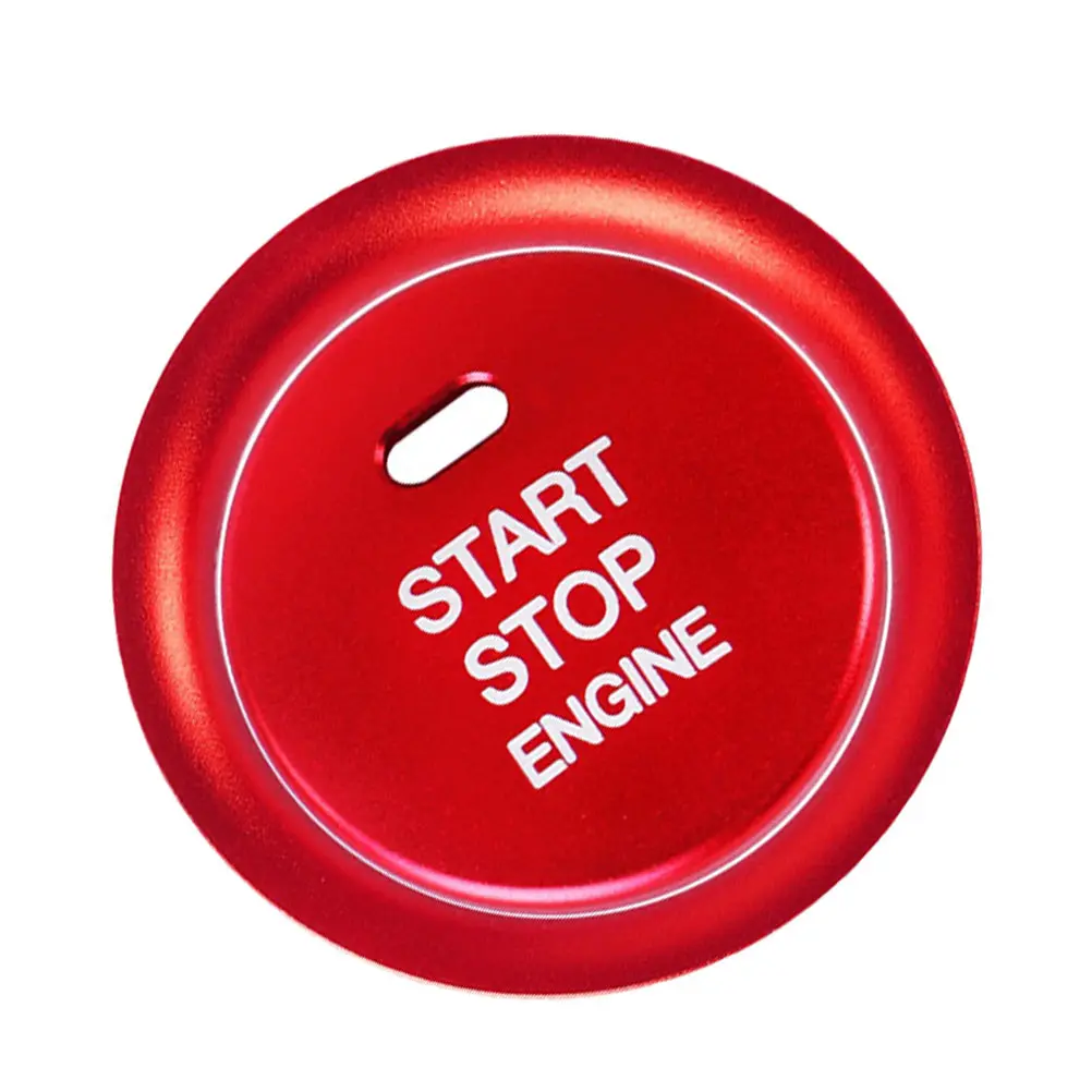 

Aluminum Alloy Car Ignition Button Decorative Ring Cover Push to Start Stop Switch Accessories Long Lasting Material Simple Use