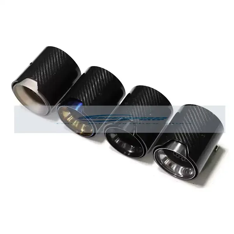 Applicable to 1 Piece Burnt Blue Carbon Fiber Exhaust Tip Muffler for BMW M Performance Exhaust Pipe M2  M3  M4   M5 F10 M6 F12