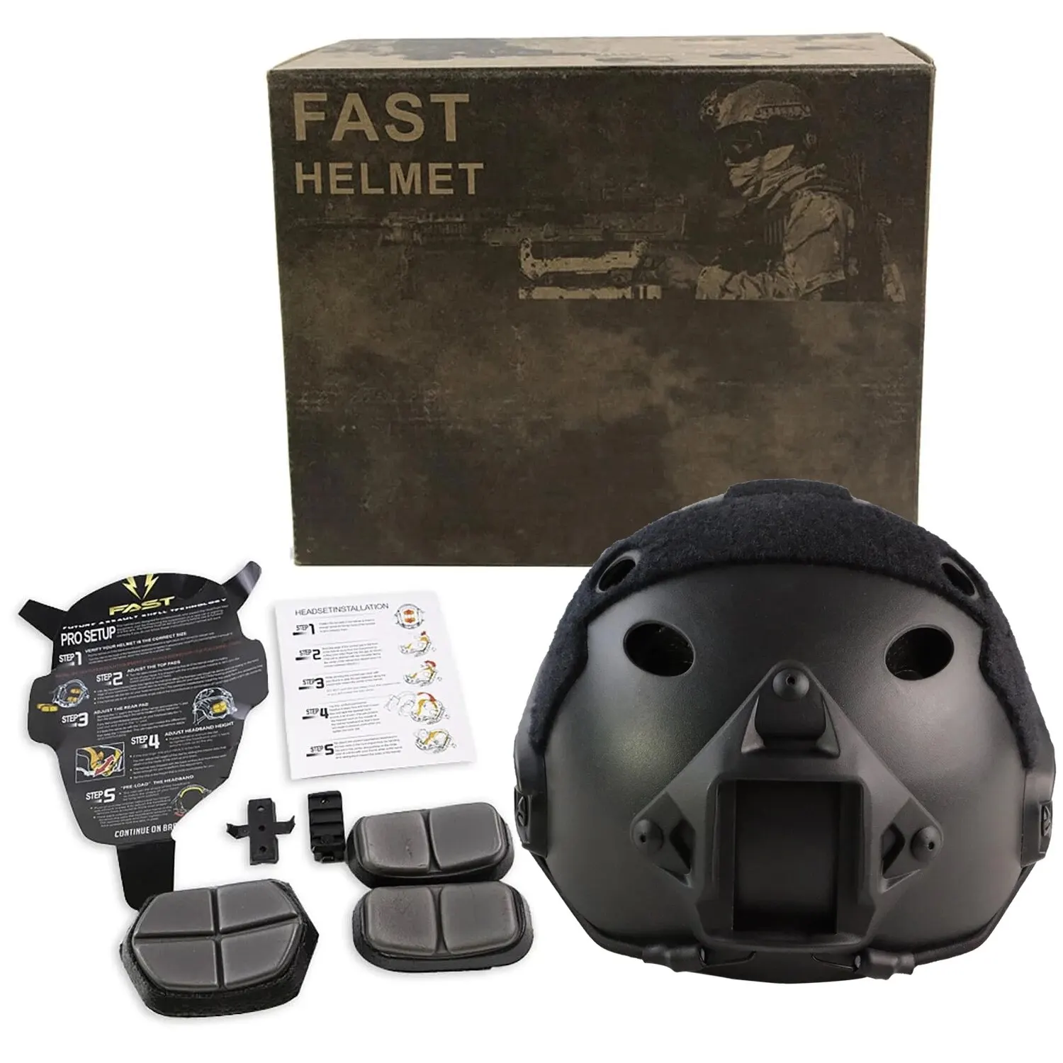 Capacete Airsoft tático rápido para Paintball, esportes ao ar livre, caça, componente do jogo de tiro, estilo PJ