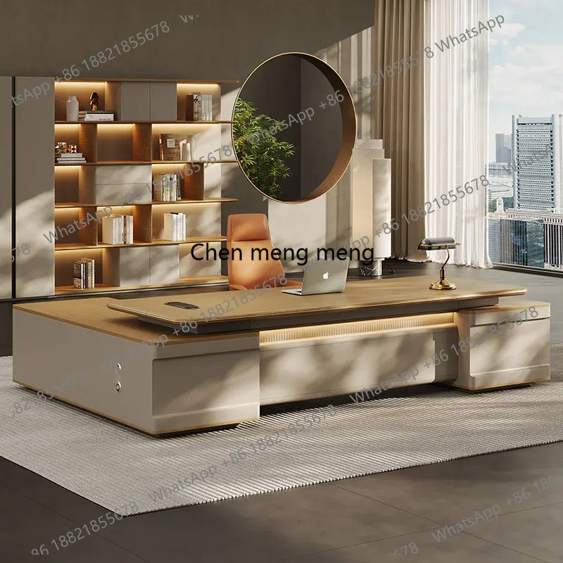 

Light Luxury Senior Chairperson's Office President Taipan Desk Simple and Modern