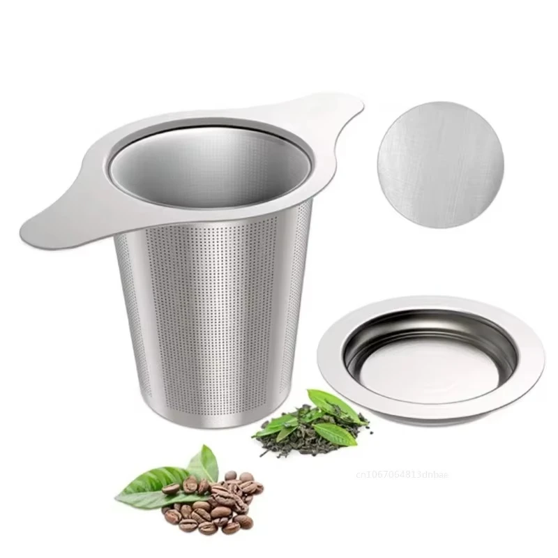 Tea Infuser With Handle Stainless Steel Diffuser Fine Mesh Filters Leaf Tea Funnel Strainer Tearoom Supplies