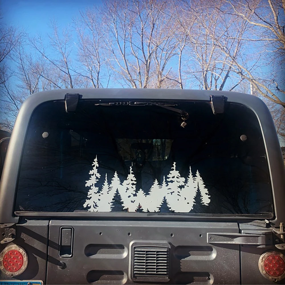 Trees Vinyl Sticker Mountain Decal Car Window Decor Nature Forest Decals For Laptop Phone Decoration,  Adventure Wall Stickers