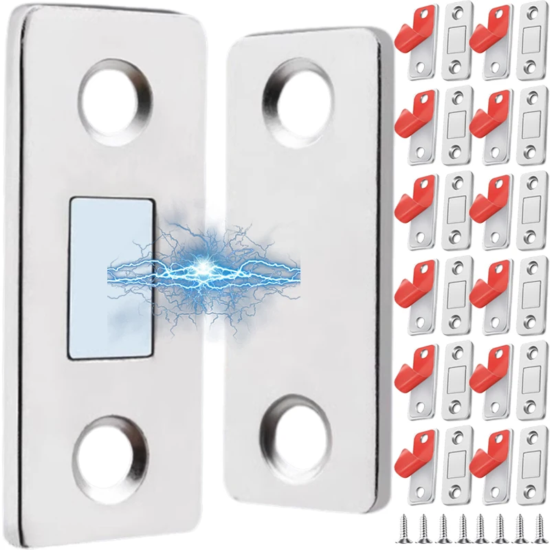 Ultra-Thin Magnetic Door Catch Self Adhesive Cabinet Window Door Closed Catches Kitchen Cupboard Drawer Latches Magnets Sheet