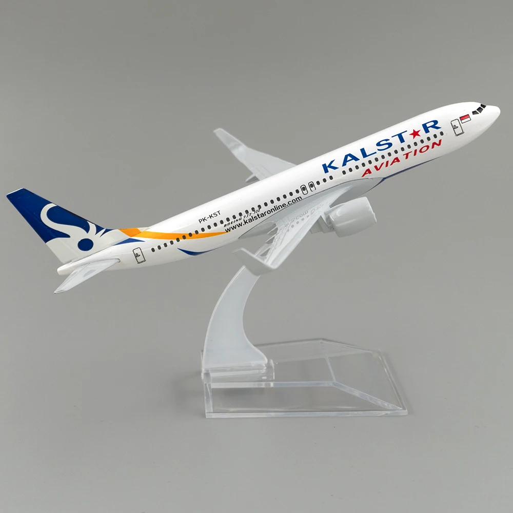 

1/400 Scale Alloy Aircraft Boeing 737 Indonesia Kalstar Aviation 16cm Alloy Plane B737 Model Toys Children Kids Gift Collection