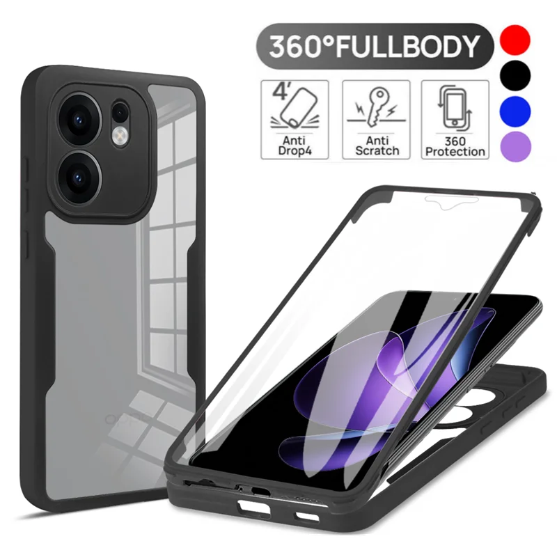 Full Body Protection Shockproof Case for OPPO Reno 13F 13FS 5G Reno 14 Pro Reno15 Protective Cover Clear Fundas Coque Capa