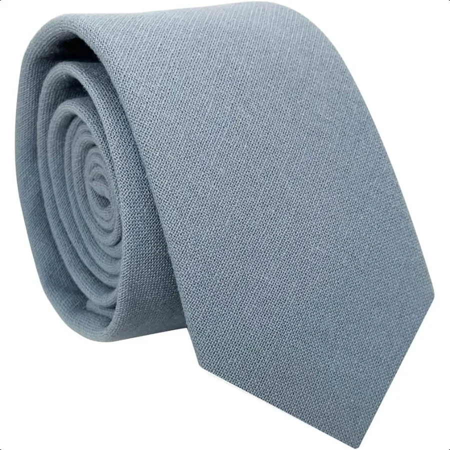 

Kebocis Mens Solid Color Necktie Cotton Neck Tie for Men