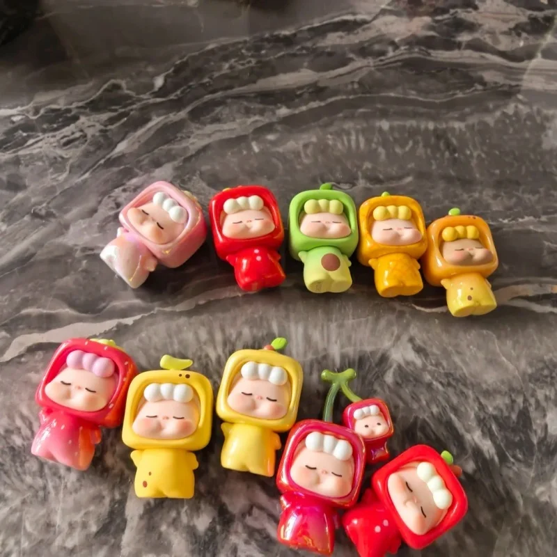Borsa cieca della serie di ricette di frutta Wuwu autentica Mini scatola misteriosa Kawaii Anime Decorazione del desktop Modello Ornamento a sorpresa Regalo di Natale