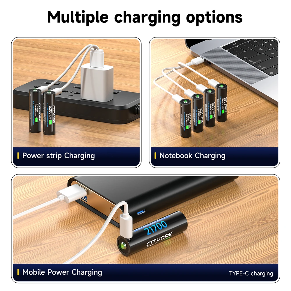 5200mAh 21700 USB بطارية قابلة للشحن 3.7 فولت 21700 بطاريات ليثيوم أيون لمصباح يدوي بطاريات الأجهزة عالية الطاقة