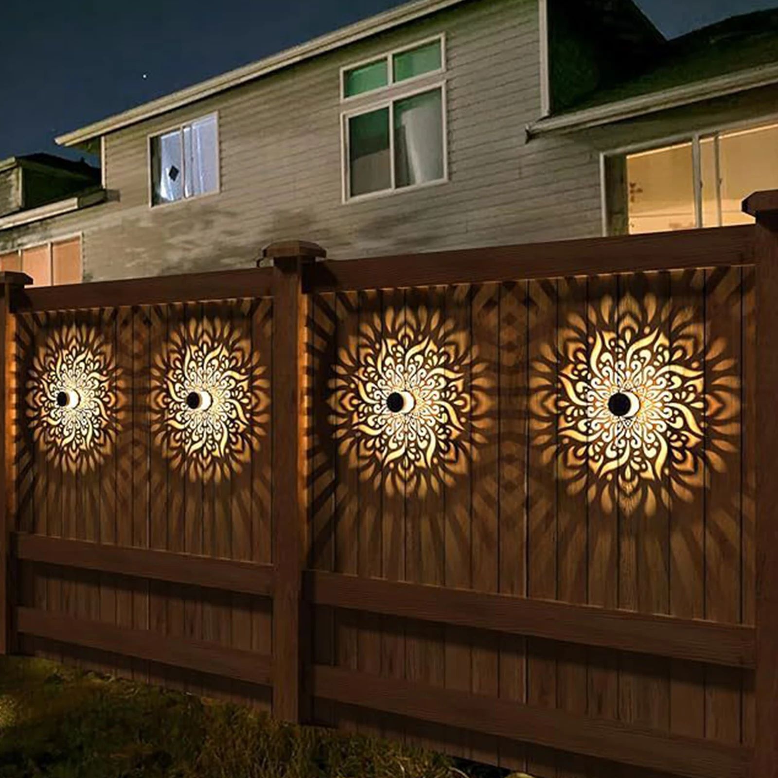 luzes-solares-para-cercas-mandala-luzes-solares-de-parede-a-prova-d'agua-decoracao-para-varanda-luz-branca-quente-para-jardim-patio-quintal-e-decoracao-de-quintal