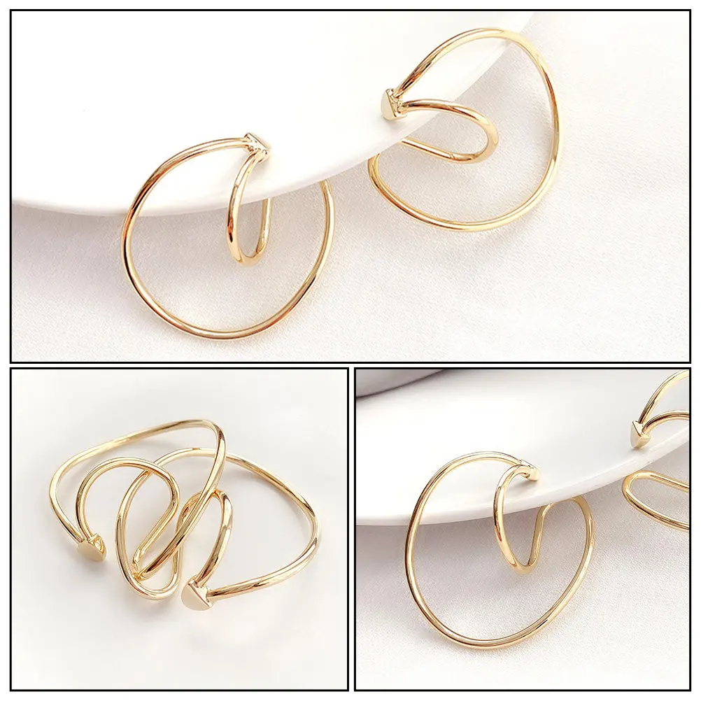 1Pair Horseshoe Shape Ear Clips Premium Material Simple Elegant Ear Decor for Women Gift for Girlfriend Wife Sister Mom
