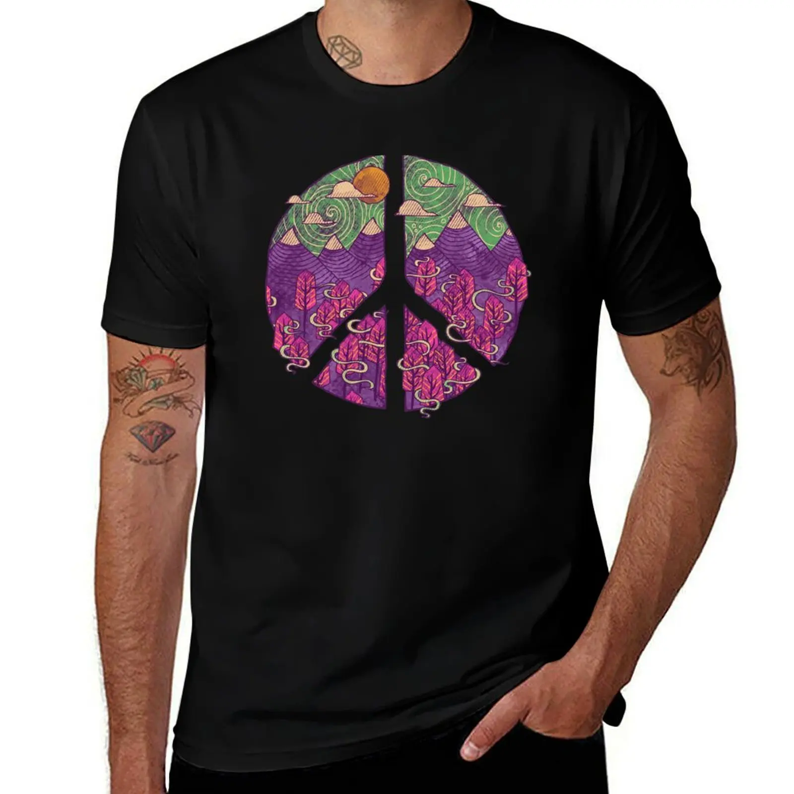 

Peaceful Landscape T-Shirt affliction shirts clothes T-shirts man men graphic t shirts