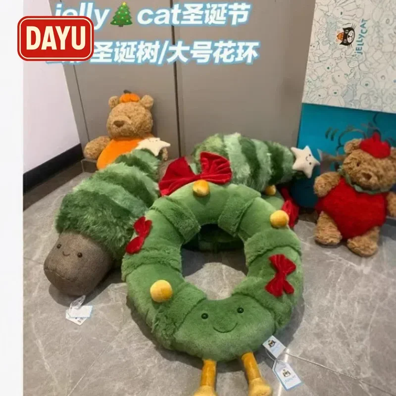 かわいい雪の覆われたスプルースモミのぬいぐるみ、北欧スカンジナビアのクリスマスツリーのぬいぐるみ、ホリデーデコレーションギフト