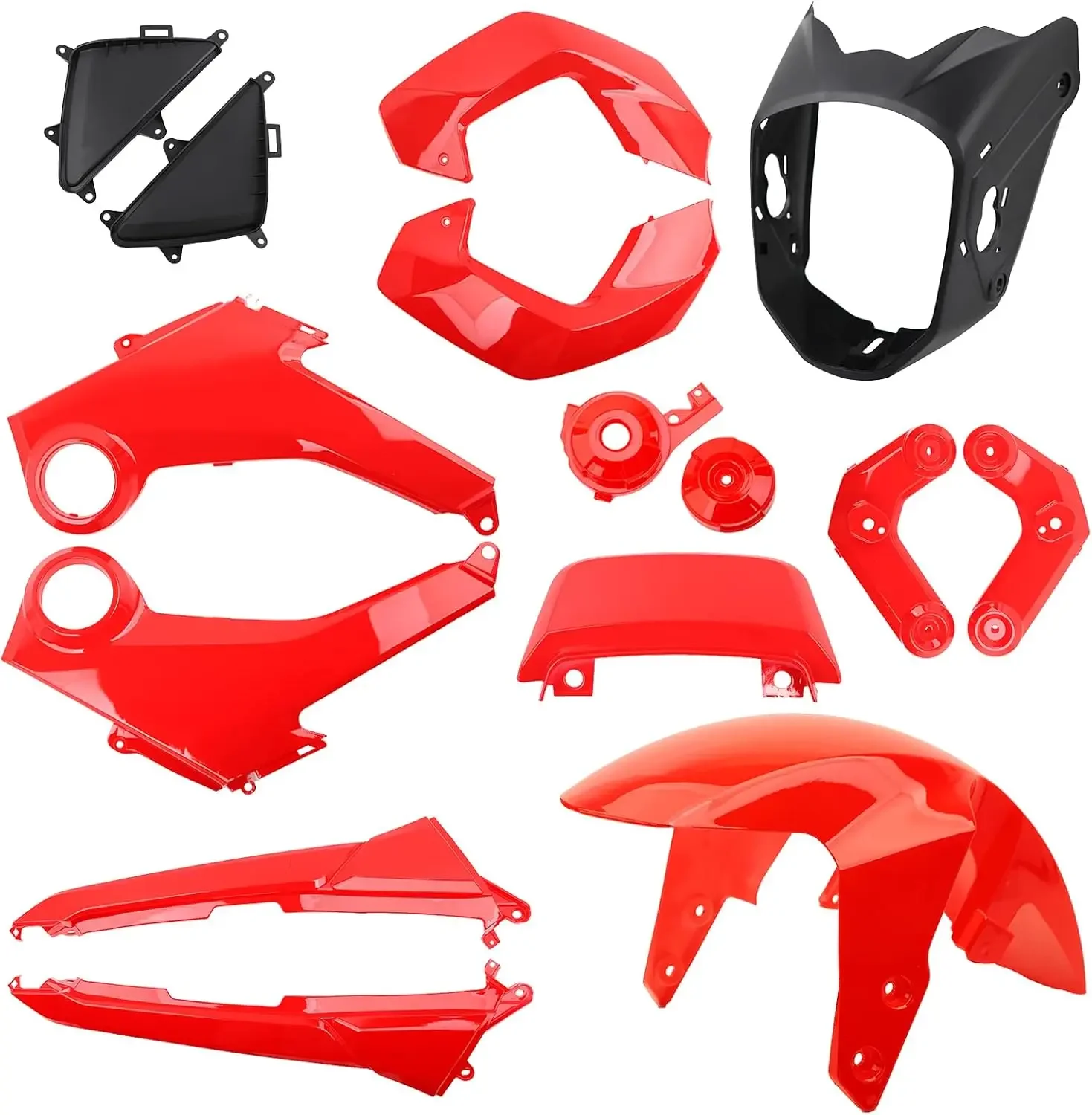 

Motorcycle Fairing Kits Compatible with Honda Grom MSX 125 2013-2016,Red Color
