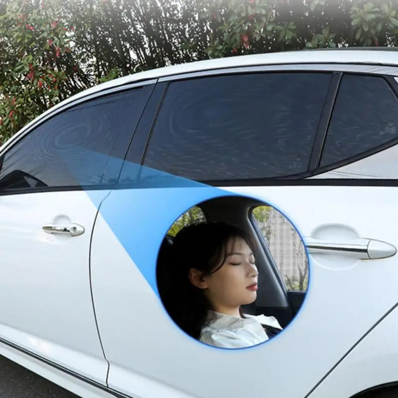 Car Mosquito Screen Window Sunshade Curtain Anti-mosquito Net Universal Curtain Screen Net Clear Rear View Mirror Effect