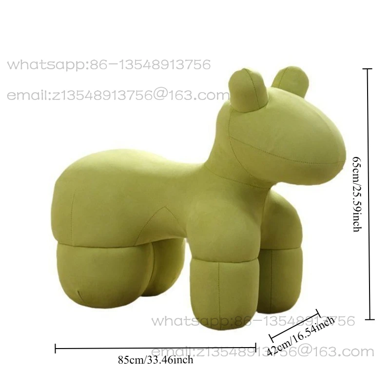 Creative cartoon pony stool luxury home low change shoe stool home decoration