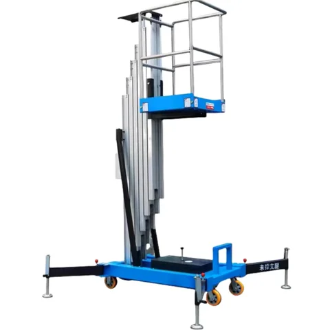 리프팅 플랫폼 알루미늄 합금 전기 유압 리프트 자동 소형 이동식 공중 작업 리프트 등반 단일/이중 기둥