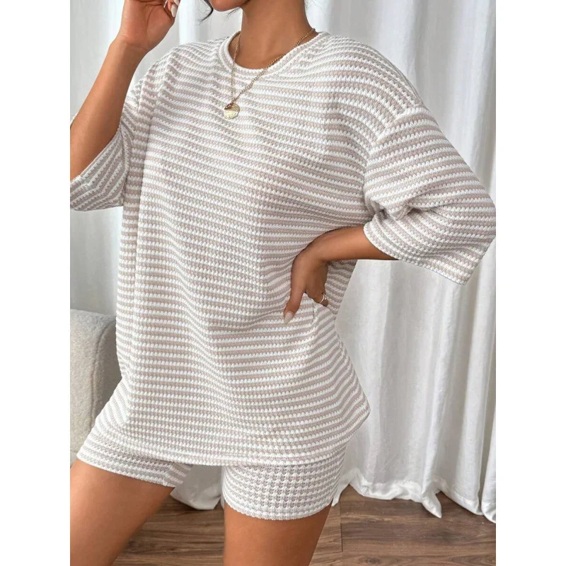 

Maternity Stripe Set Pregnant Women Fashion Set Summer Season Women's Clothing No Brand Registered Trademark Xb37892609