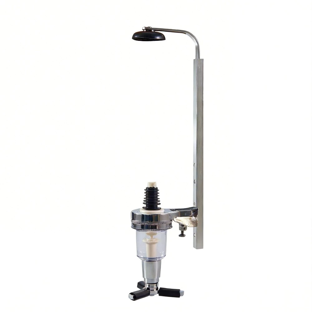 Wall Mounted Liquor Dispenser, Revolving Nozzle Optic Bottle Stand for Spirit Wine Beer, Space Saving Bar Tool for Home Bar