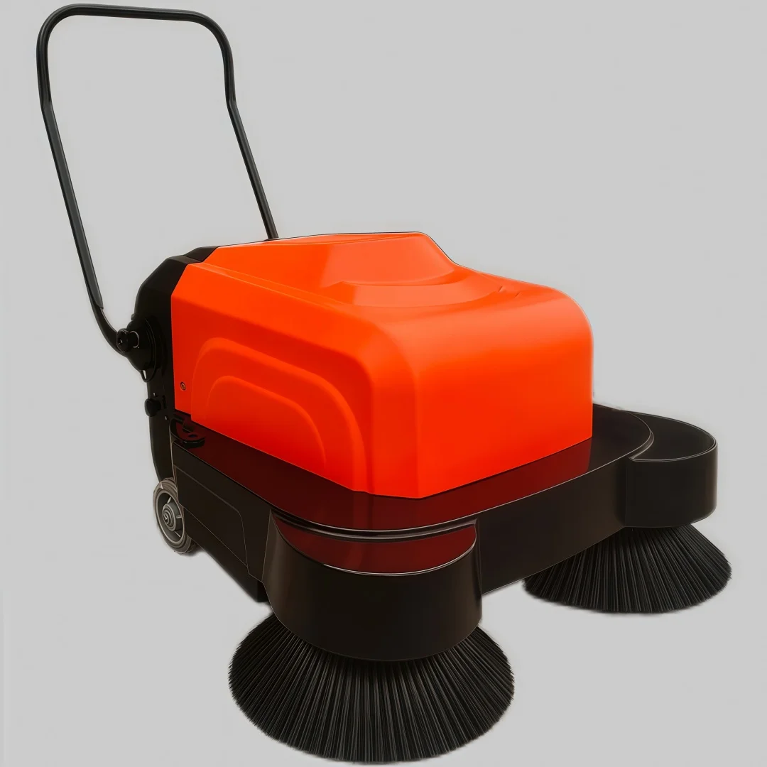 Compact Floor Street Sweeper, Industrial Warehouse Cleaning Equipment, Powerful Suction Brush, Quiet Operation