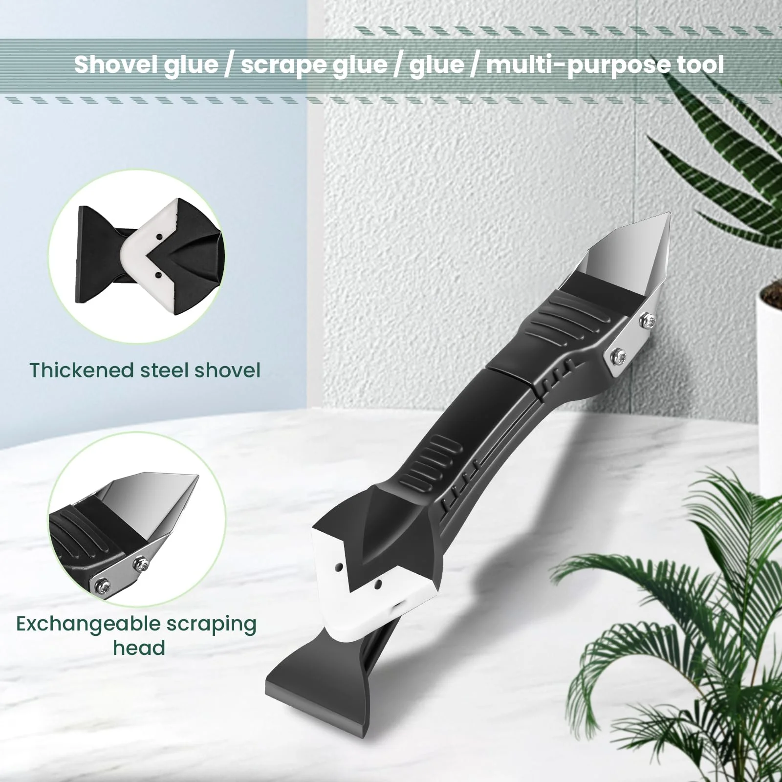 Silicone Caulking Tools-3 in 1 Sealant Finishing Tool Grout Remove Scraper Caulk Remover Glass Glue Angle Scraper for Bathroom