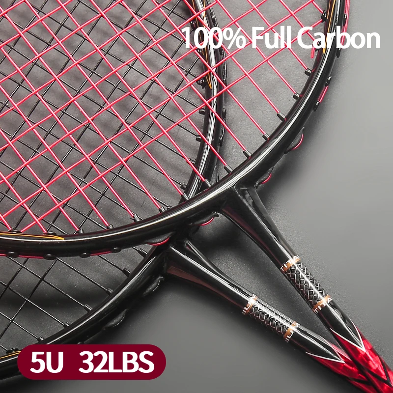 

Суперлегкая ракетка для бадминтона Rhombus Wind Blade 5U 82G из полностью карбонового волокна, натянутая на 32 фунта, профессиональная, с чехлом