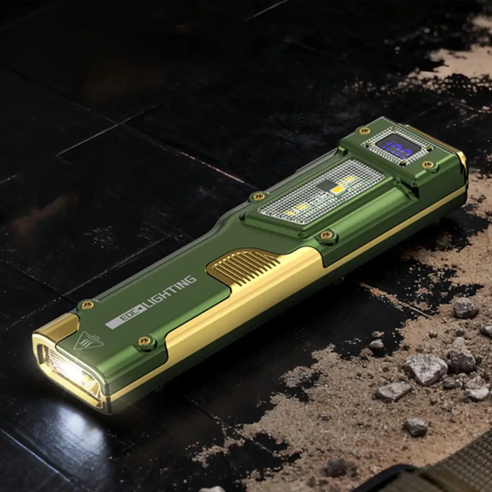 S90-Edc Edc Tactical Rechargeable Flashlight 3 Light Sources multifunctional For Outdoor Camping Work Light High-Power Flashligh