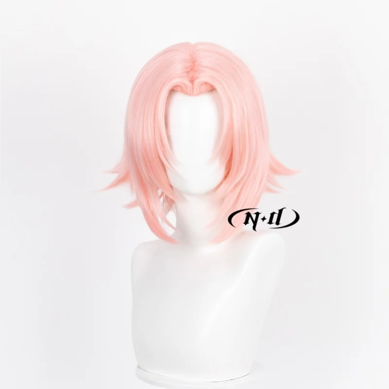 ND Brand Sakura Haruno Short Hair Narutoh Cosplay Wigs Hair Hairpiece for Comic-con Cosplayer Halloween Costume Party Theme