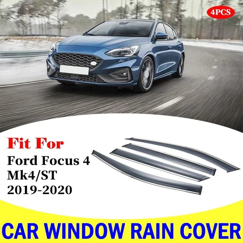 

window visor car FOR Ford Focus MK4 ST rain shield deflectors awning trim cover exterior 2019-2020 car-styling accessories