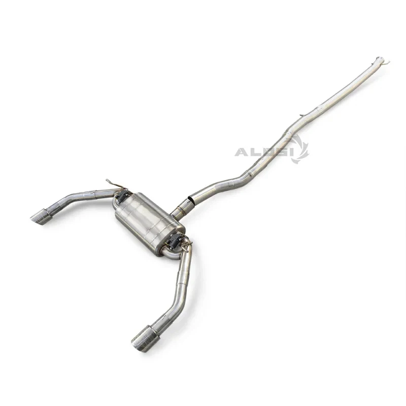 Suitable high-performance backpressure exhaust pipe with-controlled exhaust muffler, compatible with-CLA
