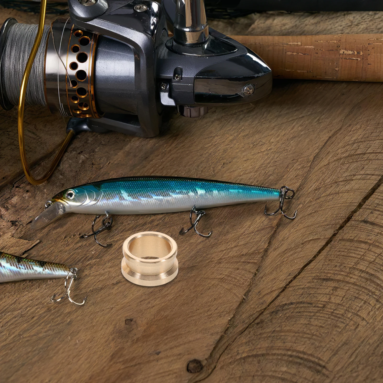 

2 Pcs Fishing Reel Accessories Spinning Rod Tip Guide Brass Ring Kit for Repair Sea Rod Bait Fixer Metal Guide