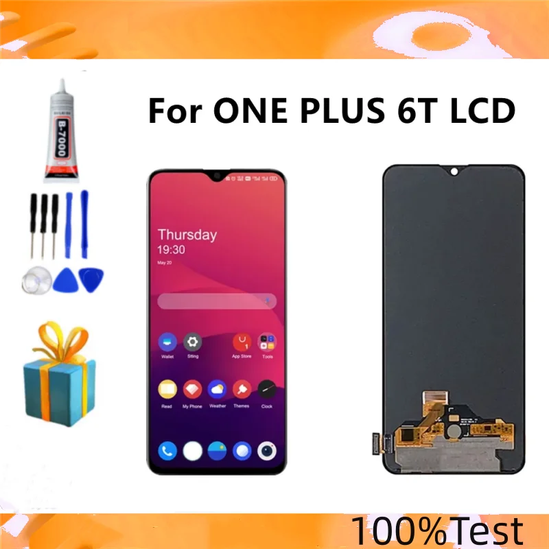 Tested Original For OnePlus 6T LCD Display Touch Screen Digitizer Assembly Replacement For One Plus 6T A6010 with Fringerprint