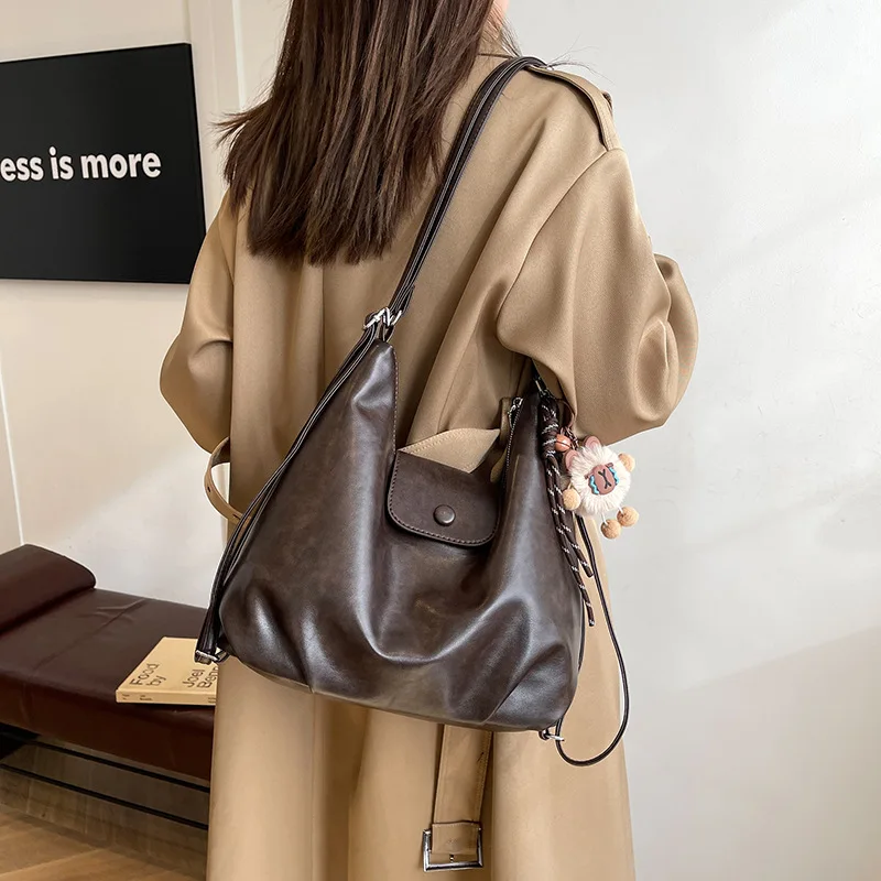 

Large Capacity Tote Adjustable Double Shoulder Bag Commuting Handbag Pu Women'S Tote Bag For Dating Shopping Daily Use
