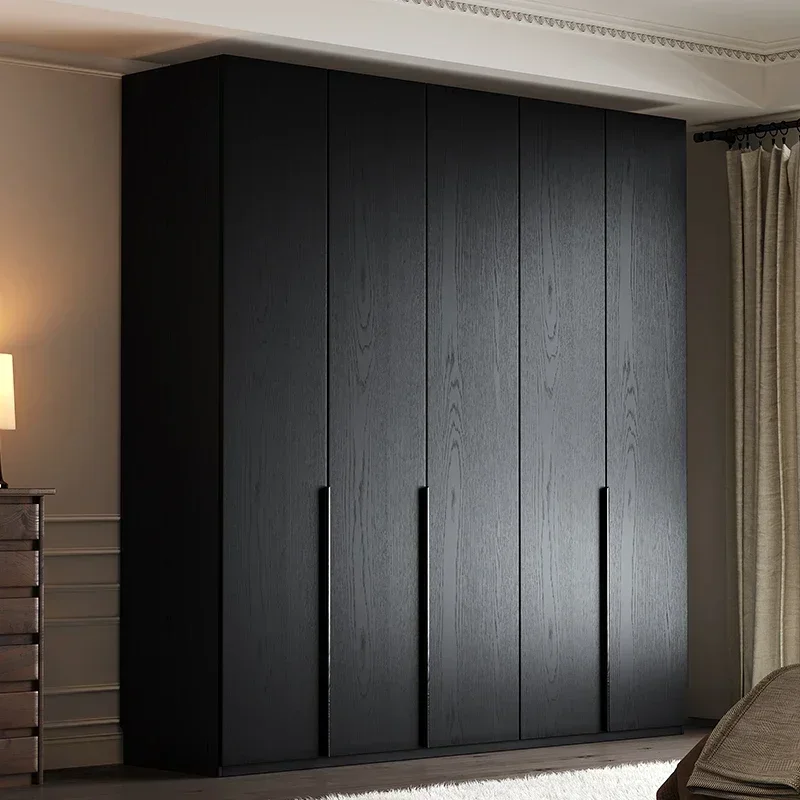 With Glass Doors Wardrobe Organizers Black Multilayer Storage Open Closets Wardrobe Cabinet Shelf Armario De Ropa Room Furniture