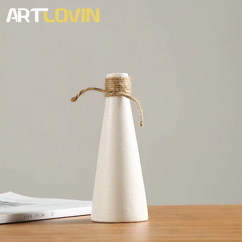 Japanese Style Ceramic Vases Modern Simple Design Artificial Flower Home Decoration Accessories High Quality Cheap Price Small