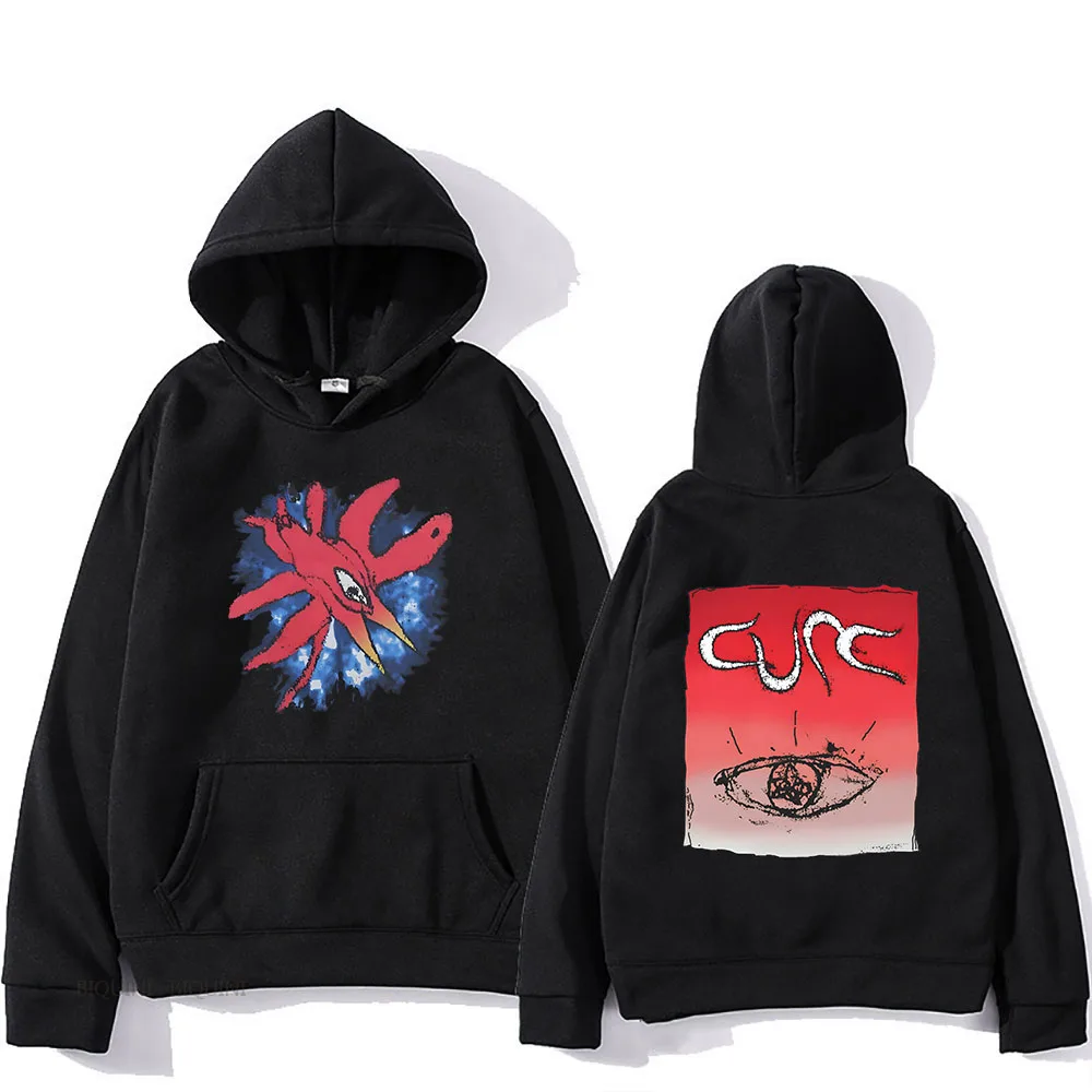 

Cure The Love Cats Hoodies RIP Group Music Graphic Printing Sweatshirt for Fans Winter Long Sleeve Hooded Pullovers Comfortable