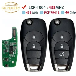 SUPERKEY 2/3 Buttons Flip Remote Car Key For Chevrolet Cruze Avo Holden Trax LS badge Trailblazer 5933396 433MHz ASK PCF7941E